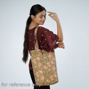 Brown - Handcrafted Quilted Bagru Block Printed Shoulder Bag