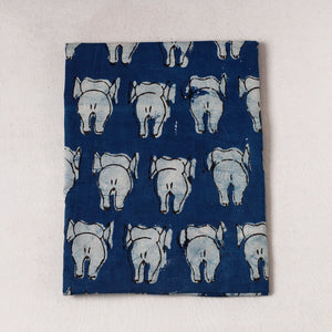 Blue - Bindaas Block Printing Natural Dyed Cotton Precut Fabric