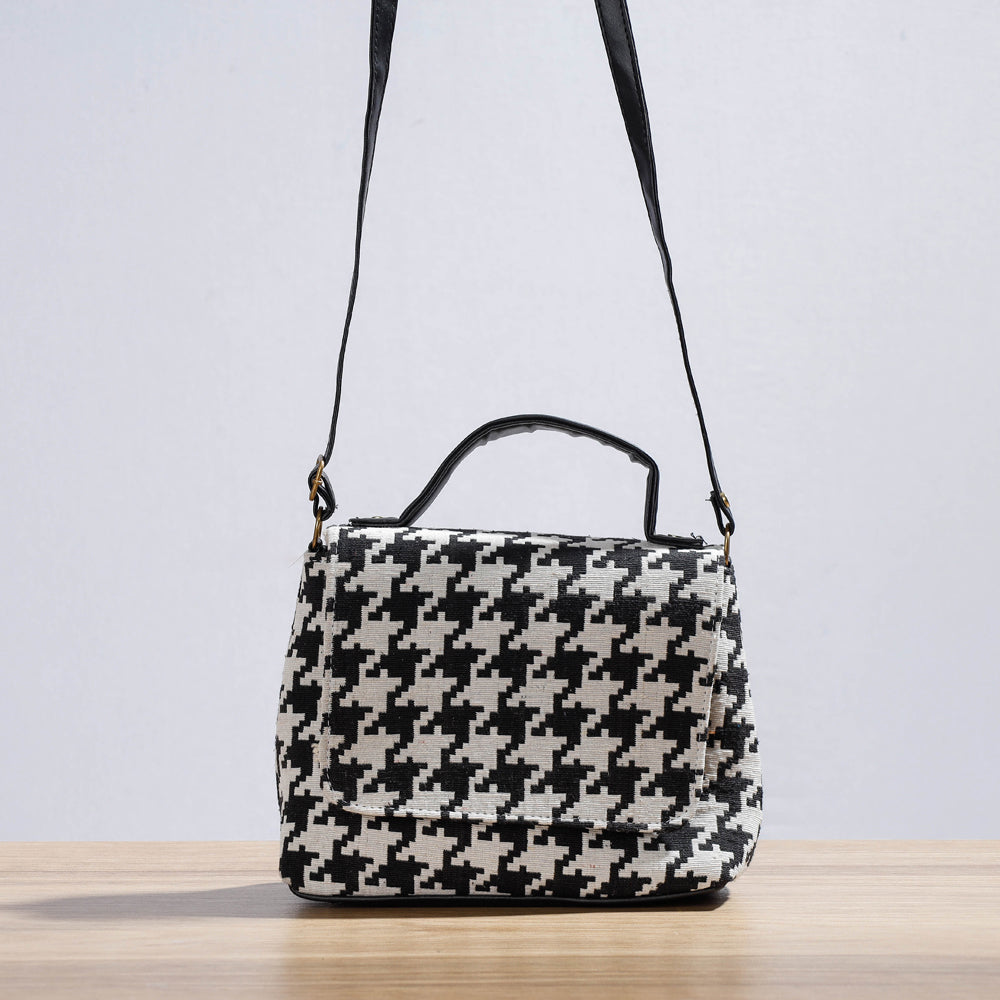 Black - Kutch Handcrafted Woven Cotton Sling Bag