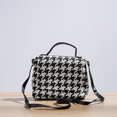Black - Kutch Handcrafted Woven Cotton Sling Bag