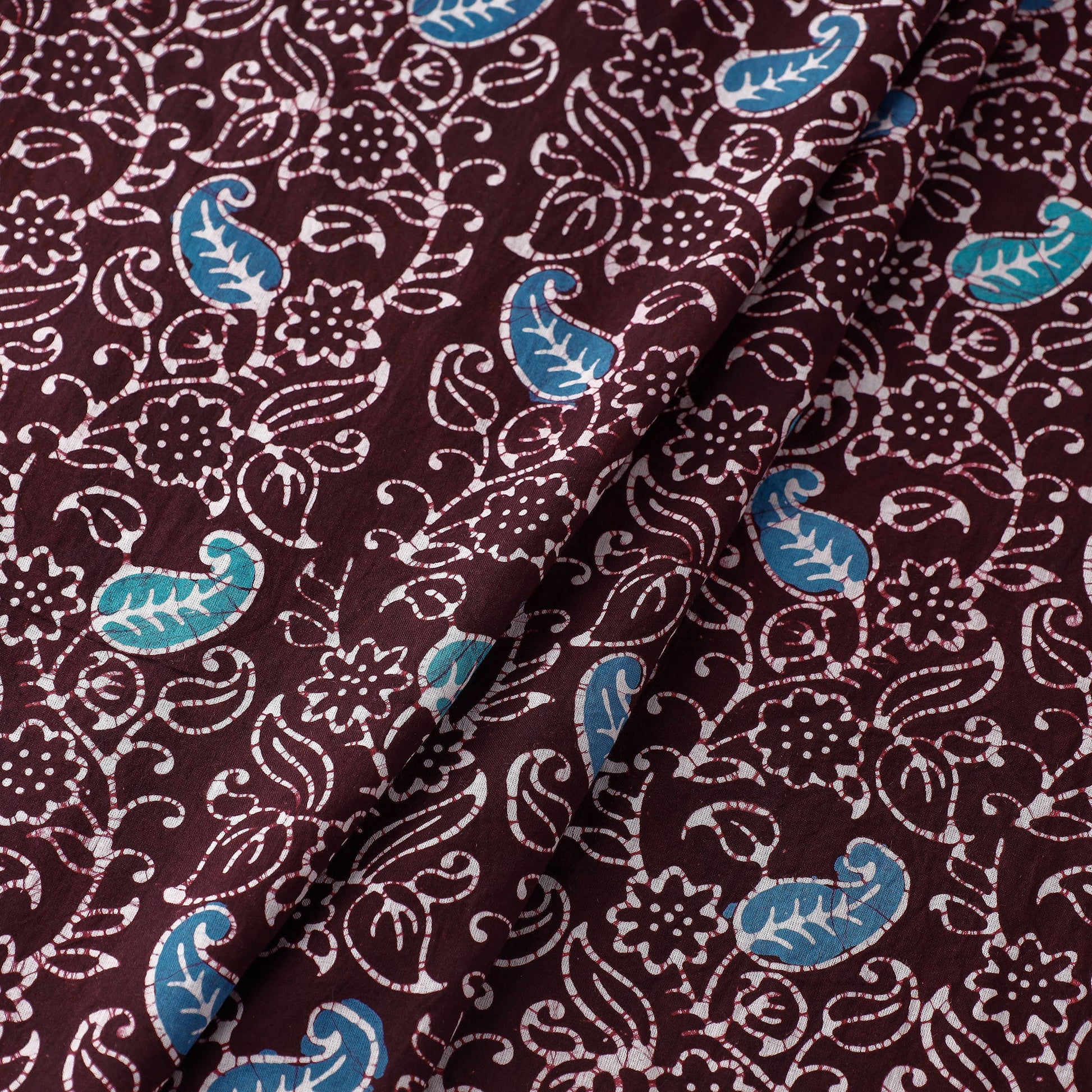 Brown - Indonesian Style Cotton Batik Print Fabric