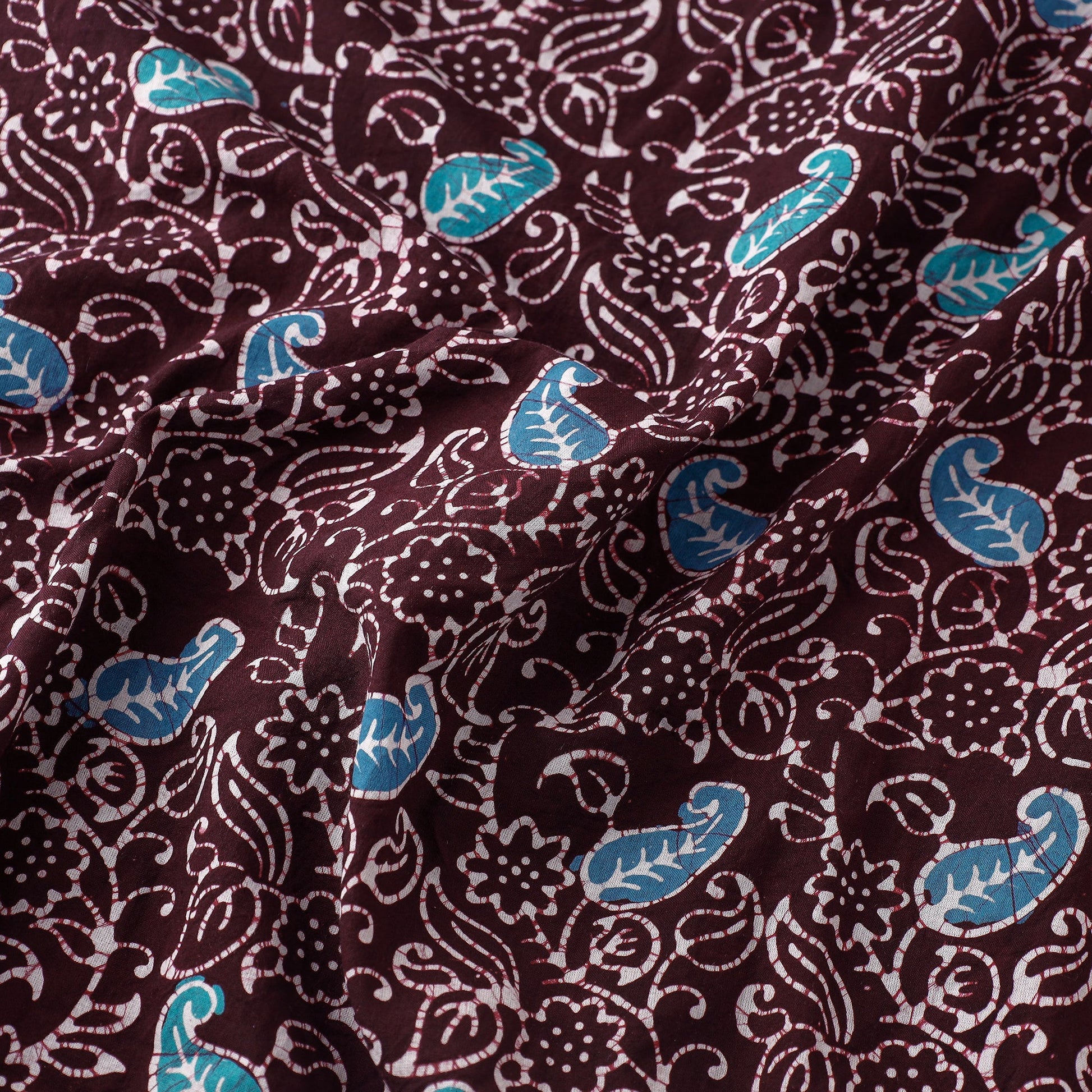 Brown - Indonesian Style Cotton Batik Print Fabric