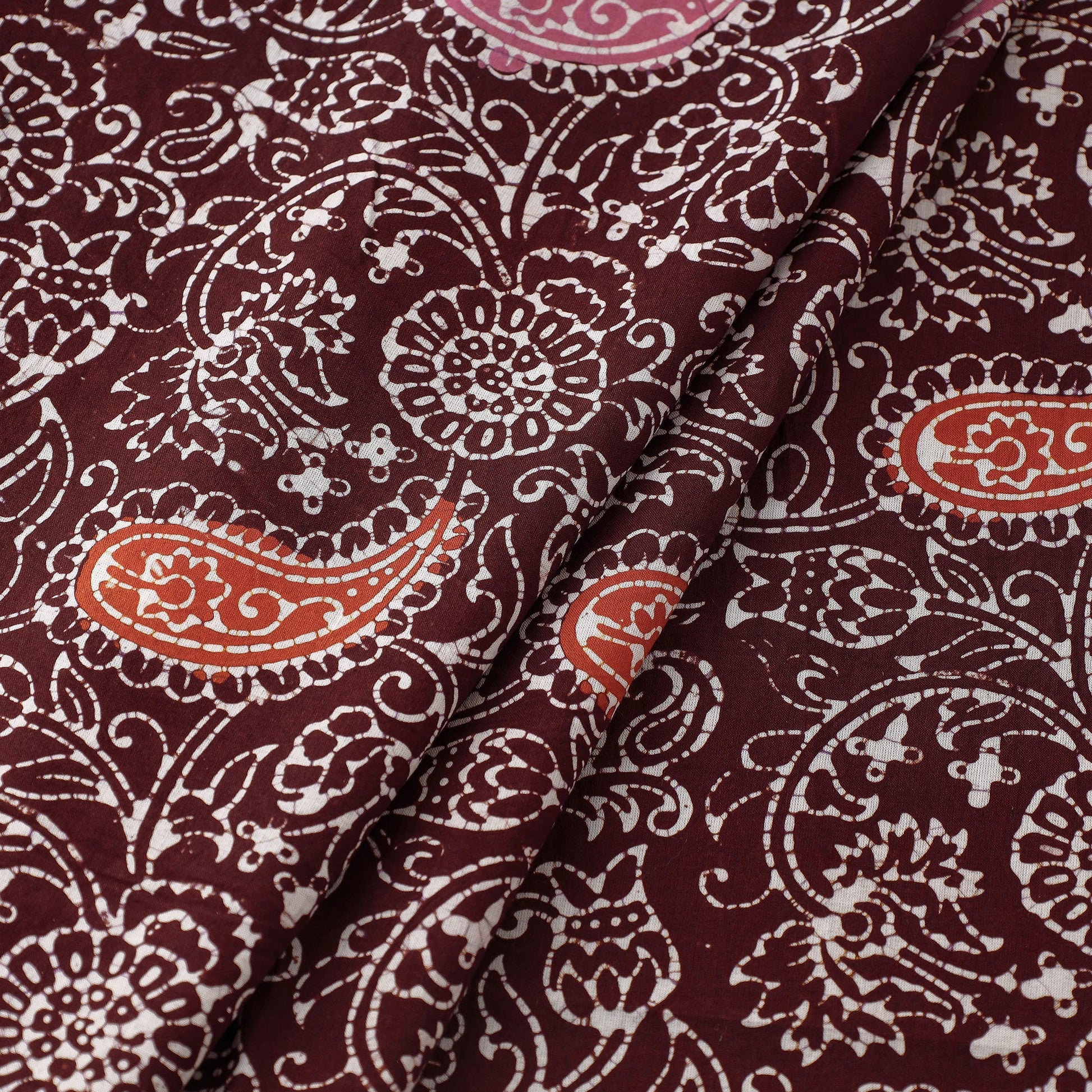 Brown - Indonesian Style Cotton Batik Print Fabric