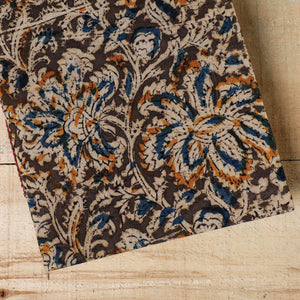 Brown - Kalamkari Fabric Cover Handmade Paper Notebook (9 x 7 in)