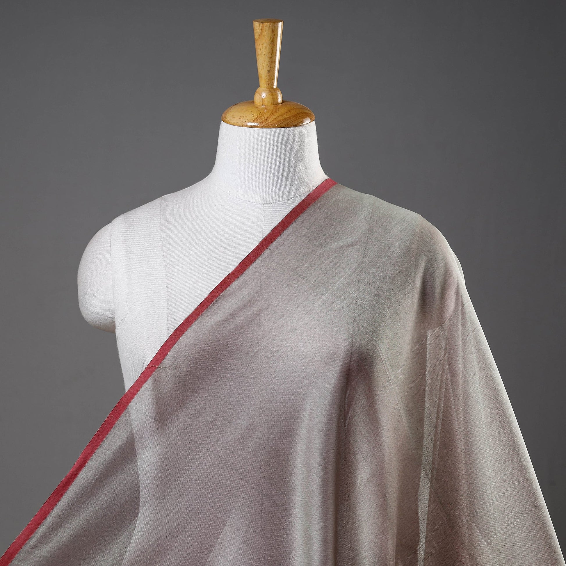 Brown - Maheshwari Silk Cotton Handloom Fabric