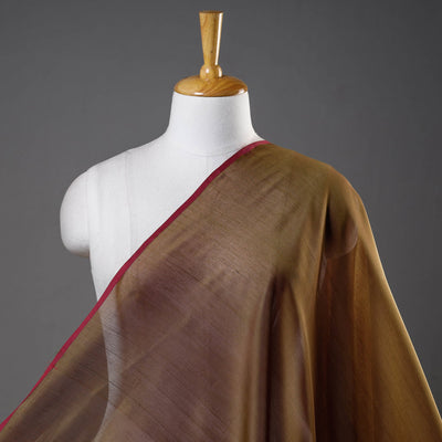 Brown - Maheshwari Silk Cotton Handloom Fabric