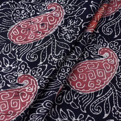 Black - Indonesian Style Cotton Batik Print Fabric