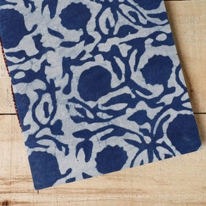 Blue - Bindaas Fabric Cover Handmade Paper Notebook (9 x 7 in)