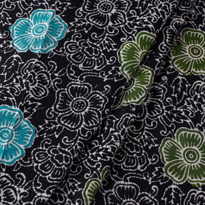Black - Indonesian Style Cotton Batik Print Fabric