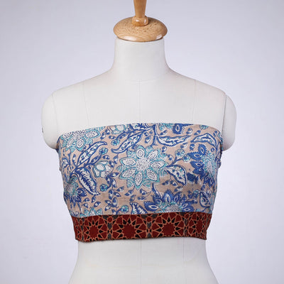 Beige - Rangoli Sanganeri Cotton Blouse Piece