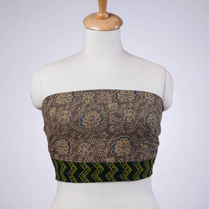 Brown - Rangoli Sanganeri Cotton Blouse Piece