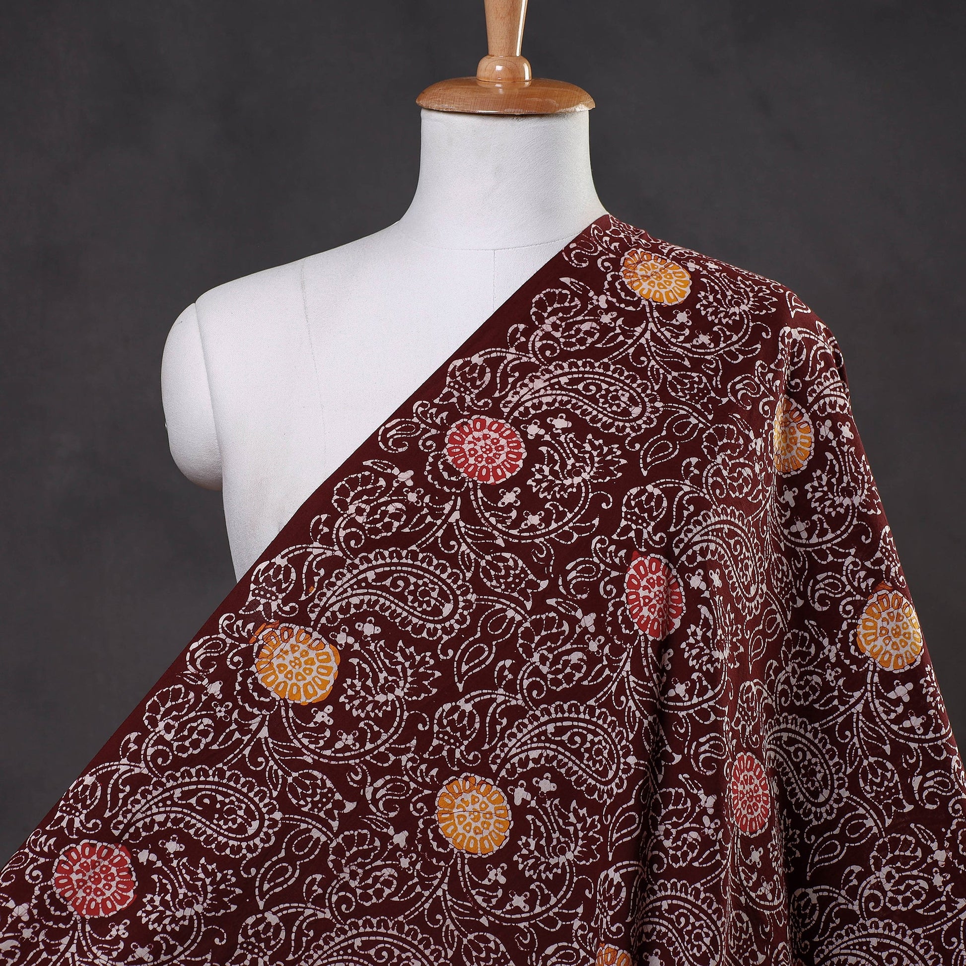 Brown - Indonesian Style Cotton Batik Print Fabric
