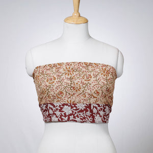 Beige - Rangoli Kalamkari Block Printed Cotton Blouse Piece
