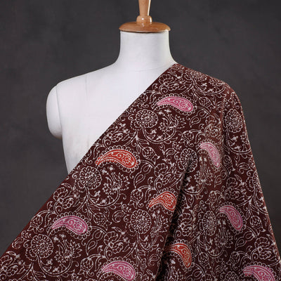 Brown - Indonesian Style Cotton Batik Print Fabric