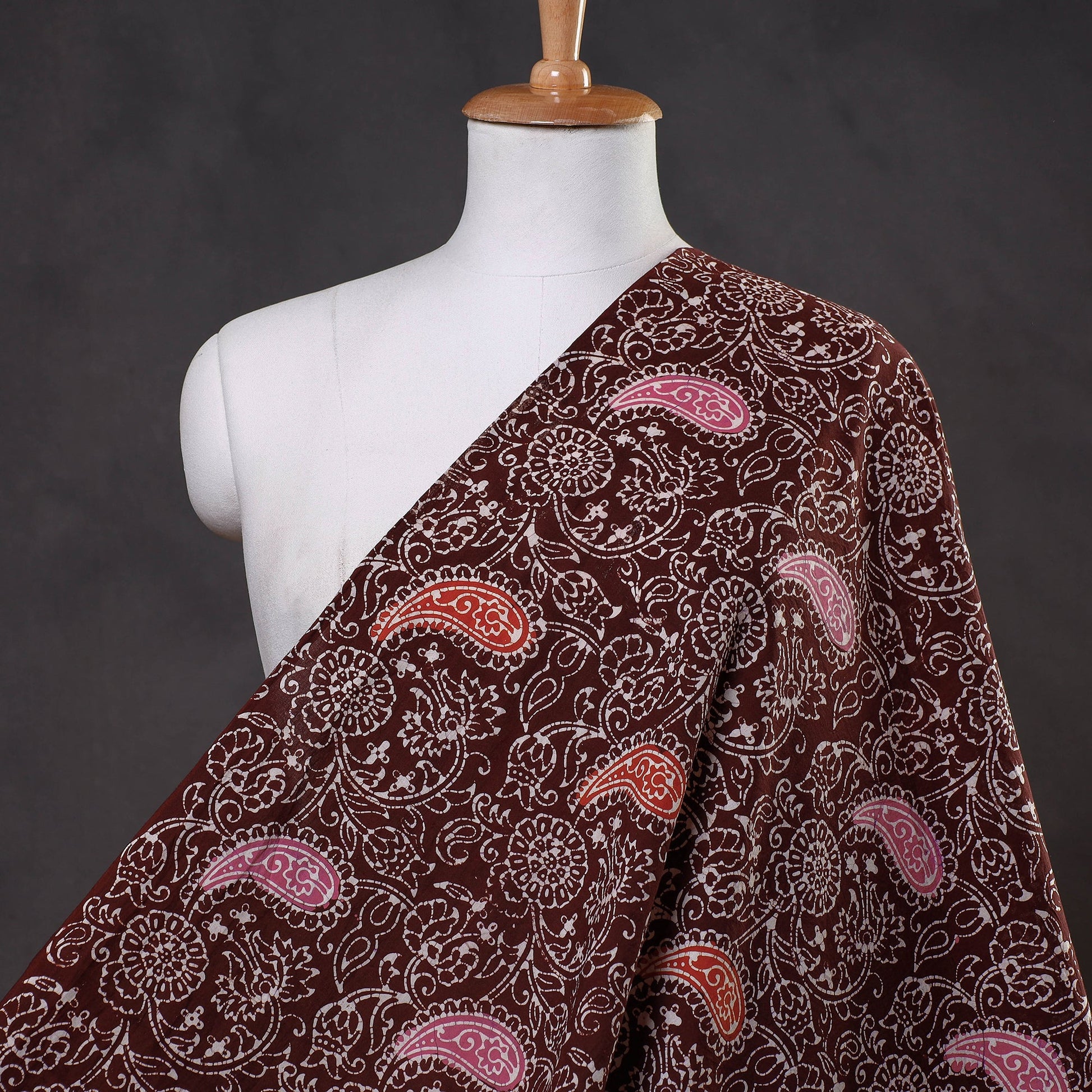 Brown - Indonesian Style Cotton Batik Print Fabric