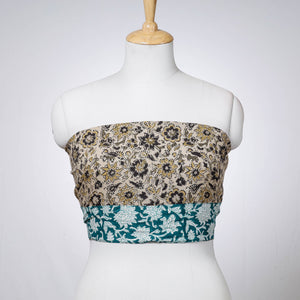 Beige - Rangoli Kalamkari Block Printed Cotton Blouse Piece