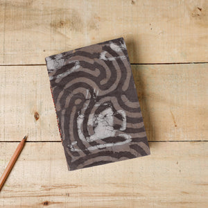 Brown - Bindaas Fabric Cover Handmade Paper Notebook (7 x 5 in)