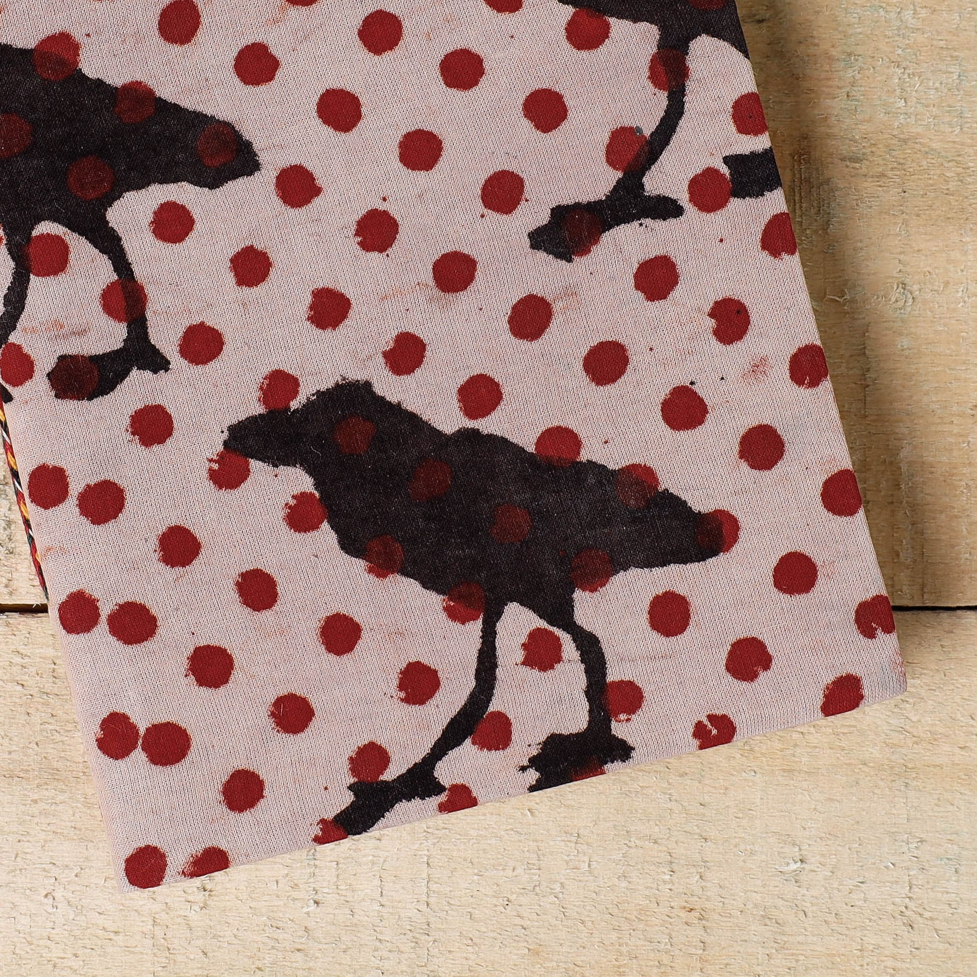Beige - Bindaas Fabric Cover Handmade Paper Notebook (7 x 5 in)