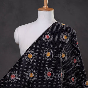 Black - Indonesian Style Cotton Batik Print Fabric