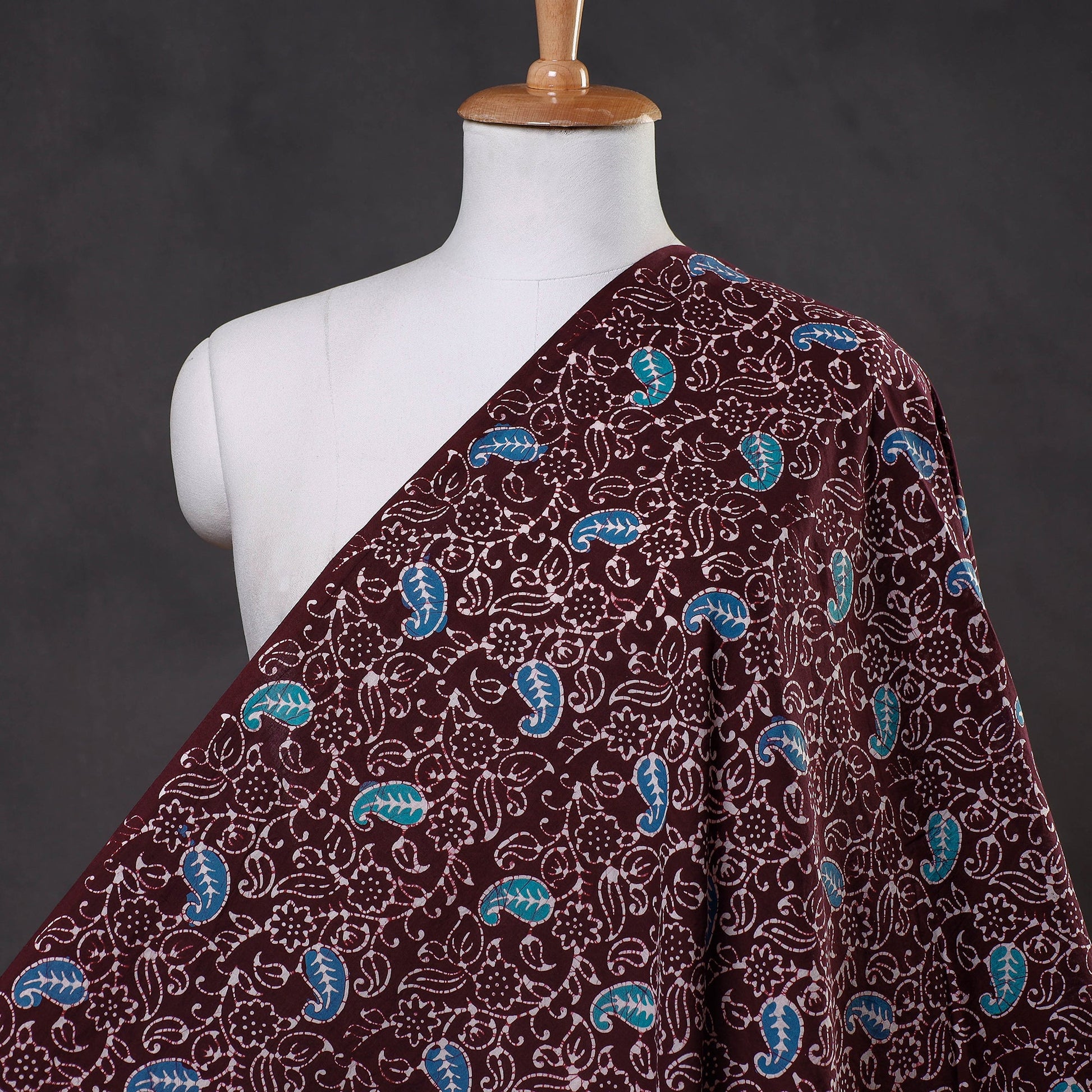 Brown - Indonesian Style Cotton Batik Print Fabric