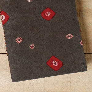 Brown - Bandhani Fabric Cover Handmade Paper Notebook (7 x 5 in)