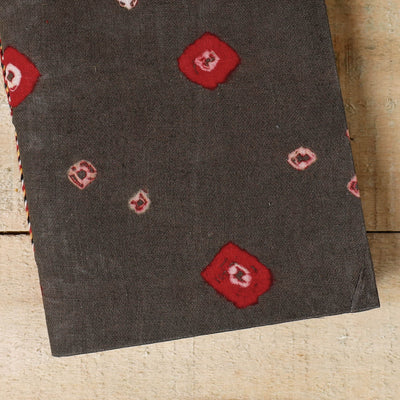 Brown - Bandhani Fabric Cover Handmade Paper Notebook (7 x 5 in)