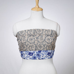 Beige - Rangoli Kalamkari Block Printed Cotton Blouse Piece