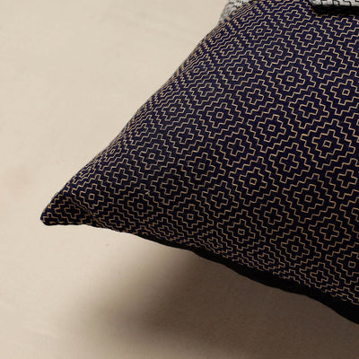 Brown - Jacquard Cotton Fabric Cushion Cover (16 x 16 in)