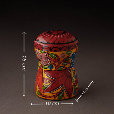 Bengal Patua Handpainted Stainless Steel Multi Utility Container