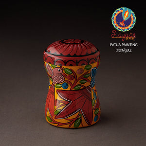 Bengal Patua Handpainted Stainless Steel Multi Utility Container