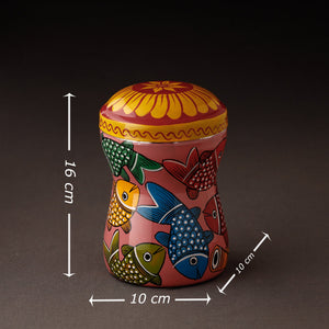 Bengal Patua Handpainted Stainless Steel Multi Utility Container
