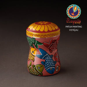 Bengal Patua Handpainted Stainless Steel Multi Utility Container