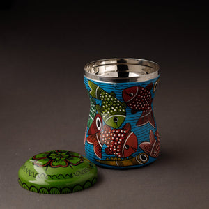 Bengal Patua Handpainted Stainless Steel Multi Utility Container