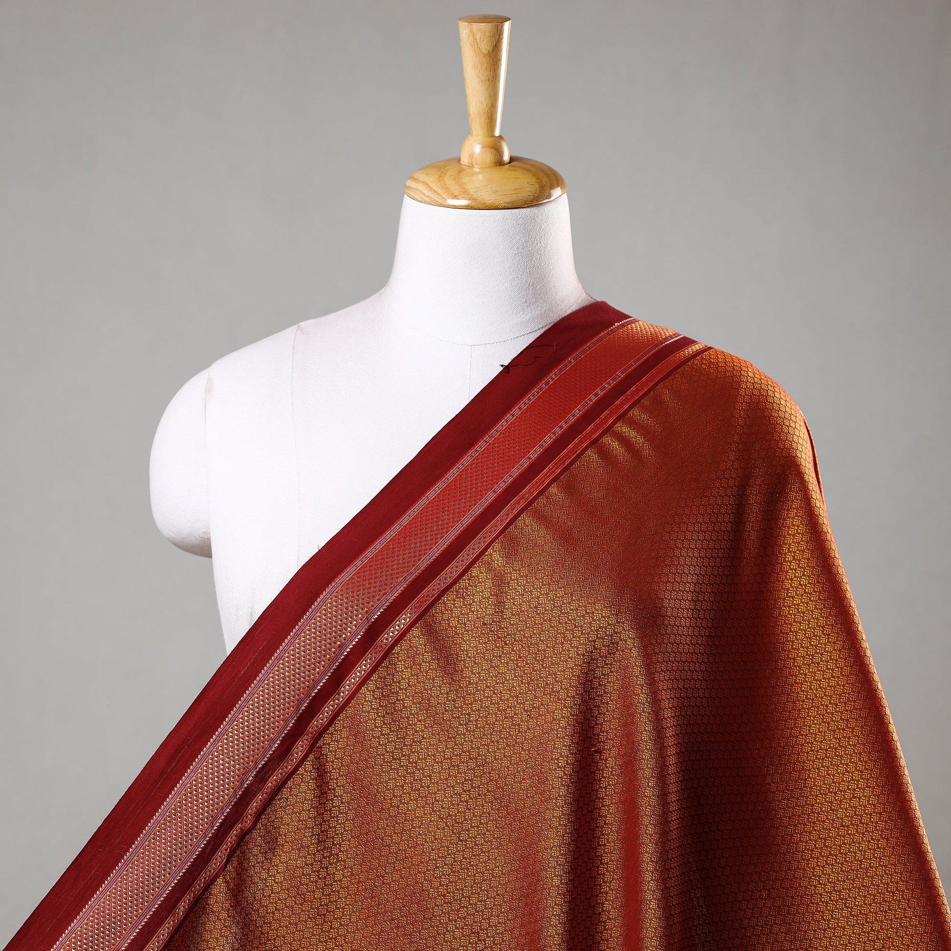 Brown - Karnataka Khun Weave Cotton Fabric