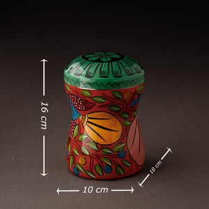 Bengal Patua Handpainted Stainless Steel Multi Utility Container