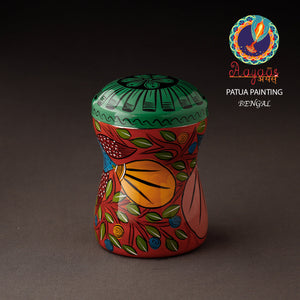 Bengal Patua Handpainted Stainless Steel Multi Utility Container