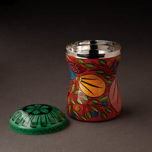 Bengal Patua Handpainted Stainless Steel Multi Utility Container