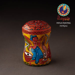 Bengal Patua Handpainted Stainless Steel Multi Utility Container