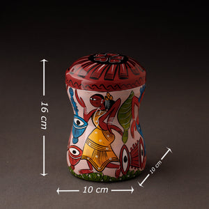 Bengal Patua Handpainted Stainless Steel Multi Utility Container