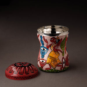 Bengal Patua Handpainted Stainless Steel Multi Utility Container