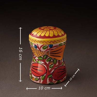 Bengal Patua Handpainted Stainless Steel Multi Utility Container