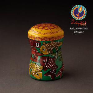 Bengal Patua Handpainted Stainless Steel Multi Utility Container