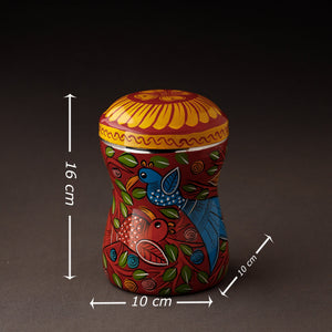 Bengal Patua Handpainted Stainless Steel Multi Utility Container