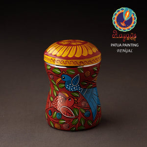 Bengal Patua Handpainted Stainless Steel Multi Utility Container