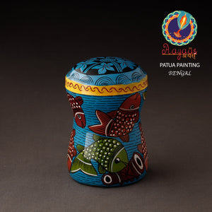 Bengal Patua Handpainted Stainless Steel Multi Utility Container