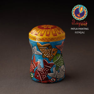 Bengal Patua Handpainted Stainless Steel Multi Utility Container