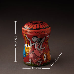 Bengal Patua Handpainted Stainless Steel Multi Utility Container