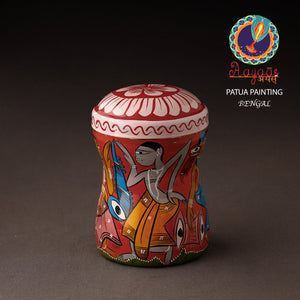 Bengal Patua Handpainted Stainless Steel Multi Utility Container