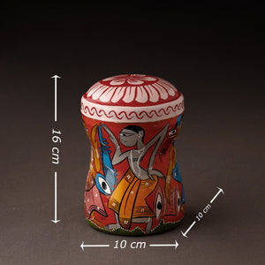 Bengal Patua Handpainted Stainless Steel Multi Utility Container