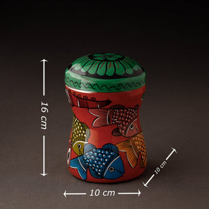 Bengal Patua Handpainted Stainless Steel Multi Utility Container